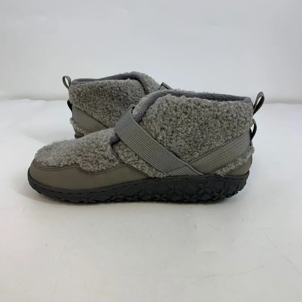 Chaco Revel Chelsea Cozy Gray Fleece Adjustable‎ Strap Ankle Boots Shoes